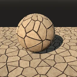 Recorded render of Cracked earth and salt flat