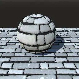 Recorded render of Dry stone wall of stacked irregular slabs