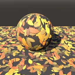 Recorded render of Forest floor leaf litter