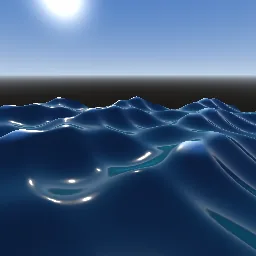 Recorded render of Gerstner wave ocean surface
