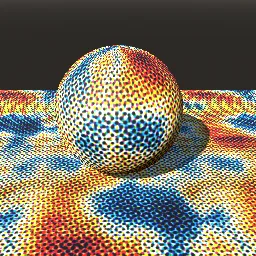 Recorded render of Halftone print screens: CMYK, comic dots, newsprint, duotone