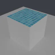 Recorded render of Glazed ceramic tile material with bevelled edges