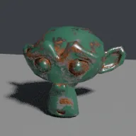 Recorded render of Rust over paint material with chipped edges