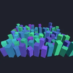 Recorded render of Per-instance variation for MultiMesh crowds