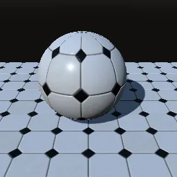 Recorded render of Octagon and dot floor tiles