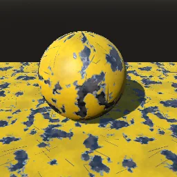 Recorded render of Painted metal with chips and scratches