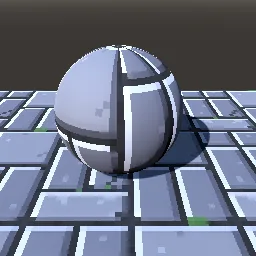 Recorded render of Pixel-art dungeon floor of irregular stone slabs