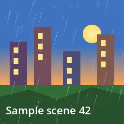 Recorded render of Layered rain streaks overlay