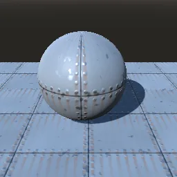 Recorded render of Riveted metal plates