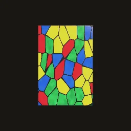 Recorded render of Stained glass window from Voronoi cells