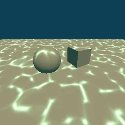 Recorded render of Underwater caustics projected from above